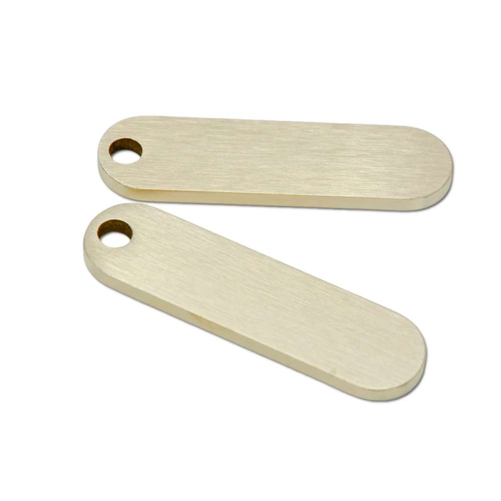 

1/8" thick Brass Reactangle Stamping Blanks Metal Engraving Plate Name Tags 55x15mm