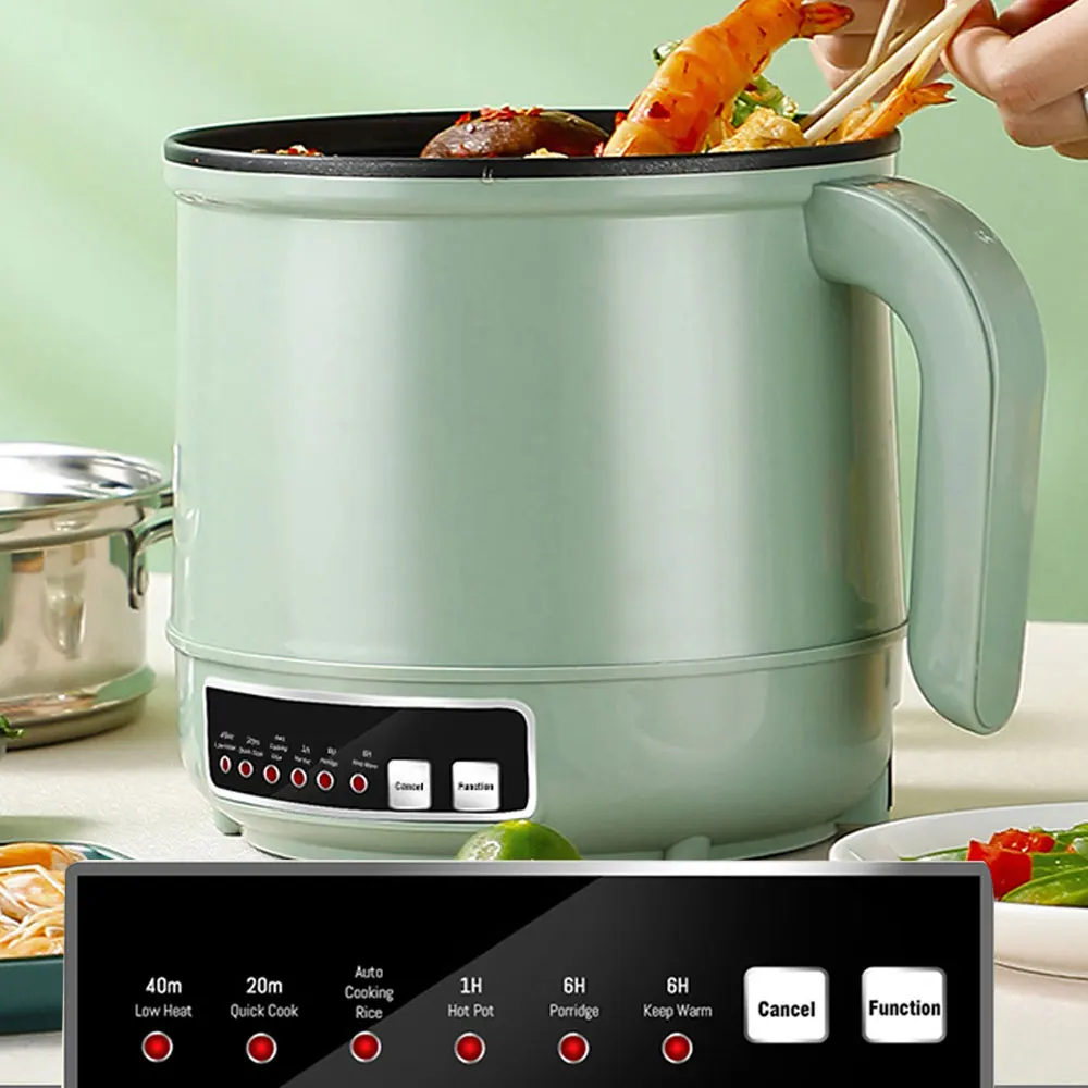Mini Multifunction Electric Cooking Machine 1.7L Single/Double Layer Hot Pot Intelligent Electric Rice Cooker Non-stick Pan Pots 2