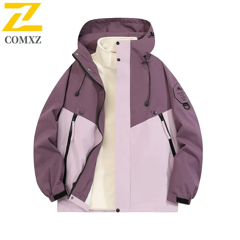 COMXZ Outdoor Mountaineering Casual Mens Jacket Warm Parka High Quality Hooded Travel Comfortable Cold Resistant Winter Jackets