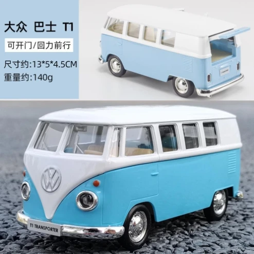 

1:36 Volkswagen VW T1 Bus Alloy Diecasts Toy Car Models Metal Vehicles Classical Buses Pull Back Collectable Toys For Children