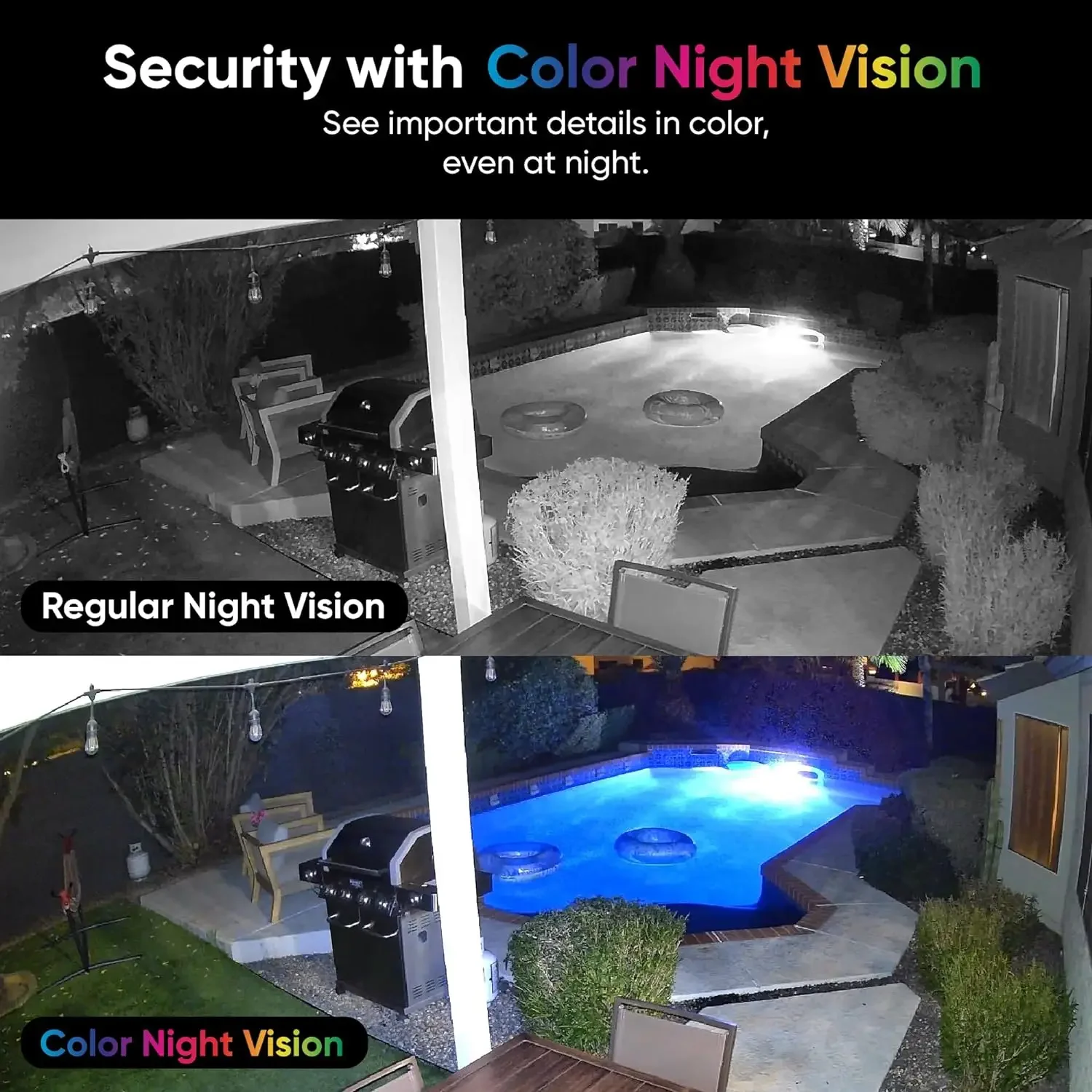Wyze Cam V4 2K HD Wi-Fi Smart Home Security Camera Indoor Outdoor Pet Baby Monitor Motion Activated Spotlight Siren
