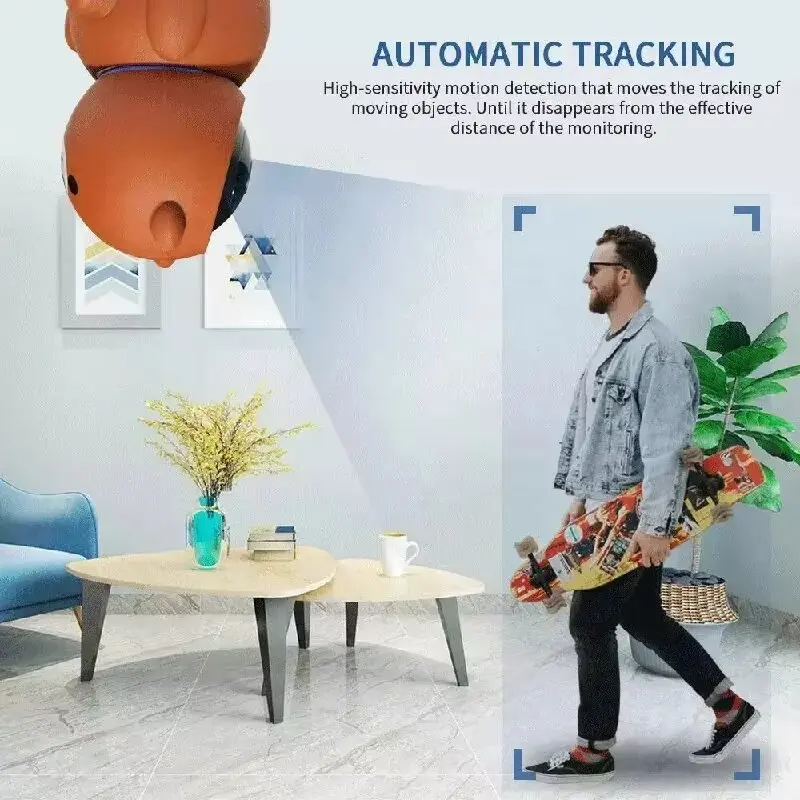 5MP Baby Security Monitor WiFi IP Camera Cartoon Bear CCTV Surveillance Auto Tracking Camera Smart home HD Security Protection security camera wireless baby monitor video baby monitor
