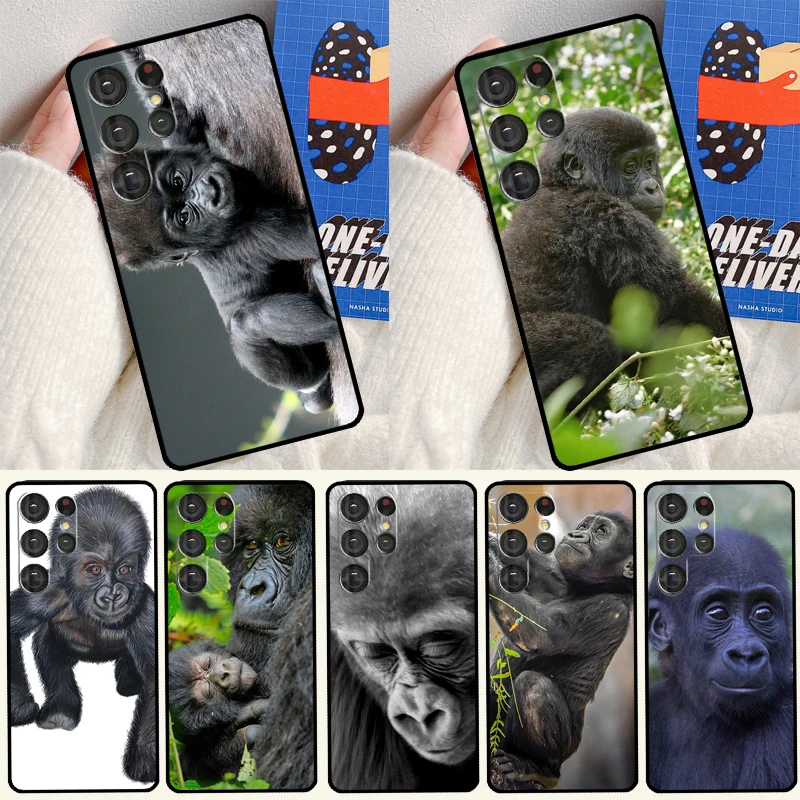 Scimmia Gorilla Ape Baby Fundas Per Samsung Galaxy S23 S20 Fe S21 Ultra Note 20 Note 10 S8 S9 S10 Plus S22 Ultra Case