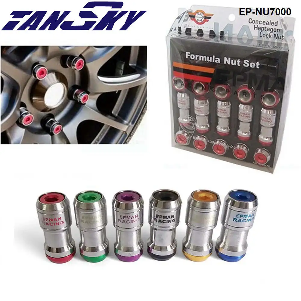 Authentic EPMAN Acorn RIM Racing Lug Wheel Nuts Screw M12 X1.5/ M12 X1.25 20PCS Car For Toyota EP-NU7000 TANSKY