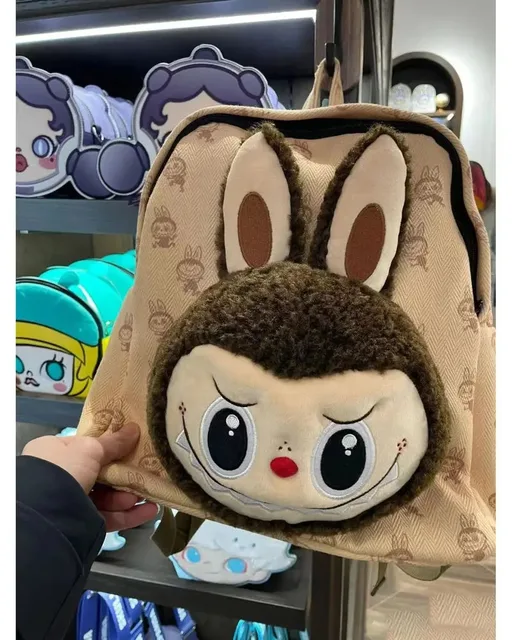 Labubu Korean-Style Plush Backpack – Large-Capacity Cute Big-Head Design for Unisex College & Fashionable Travel 1