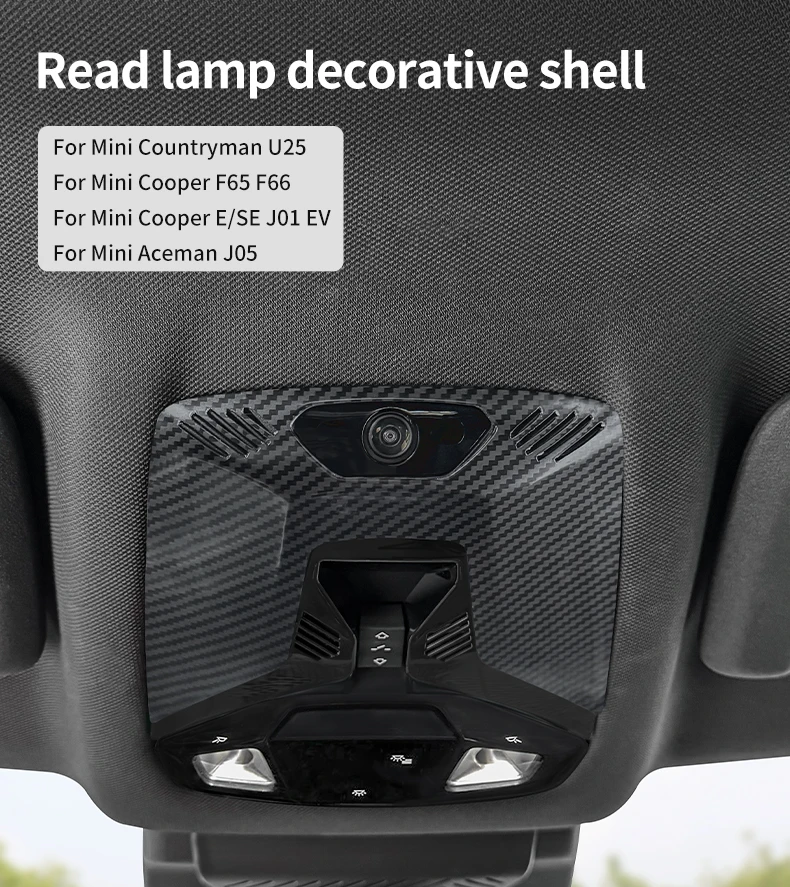 Reading Light Frame Trim Cover For Mini Cooper F65 F66 E/SE J01 EV Aceman J05 U25 Countryman ABS Car Interior Decor Accessories