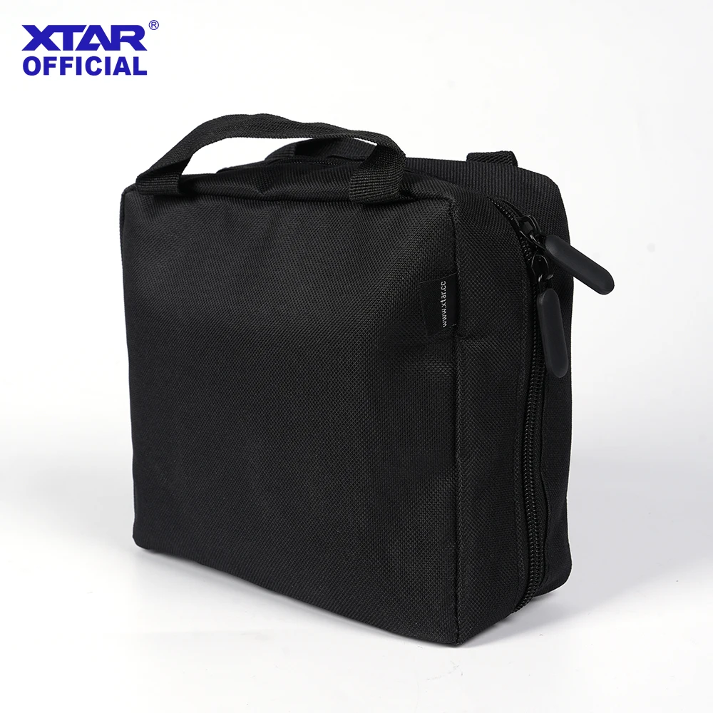 XTAR 블랙 EDC 파우치 손전등 휴대 가방 배터리 정리 케이스 DIY 보관 숄더백 (충전기 케이블, 보조배터리용)