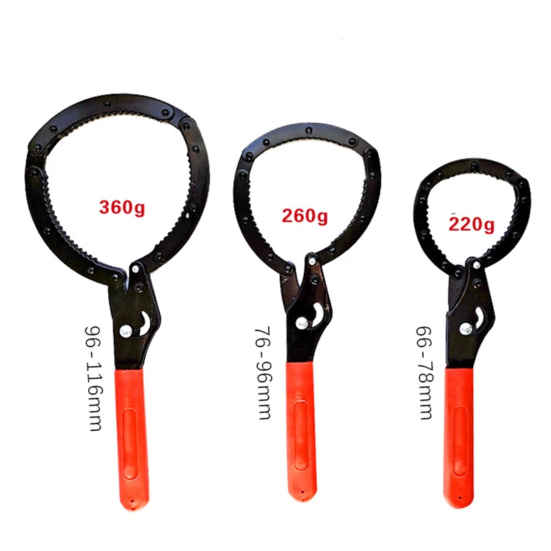 

Vehicle Wrench of Oil Filter Steel Strap 66mm-116mm Adjustable Removal Maintenance Repair Tool for Car Motorcycle Silver Black