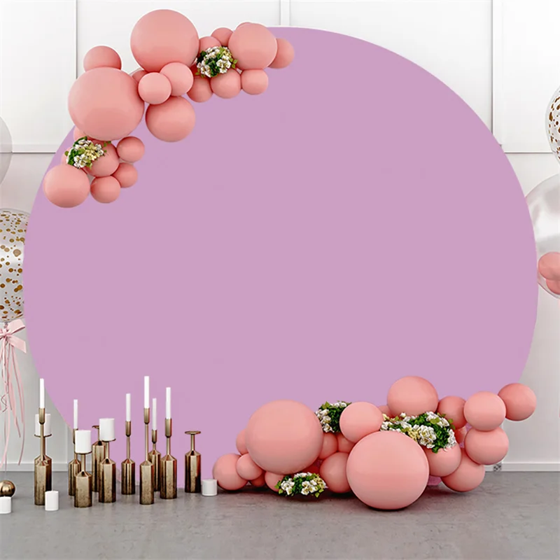 Round Solid Color Backdrop Cover Custom Background Baby Shower Childrens Birthday Decoration Party Backdrops Supplie