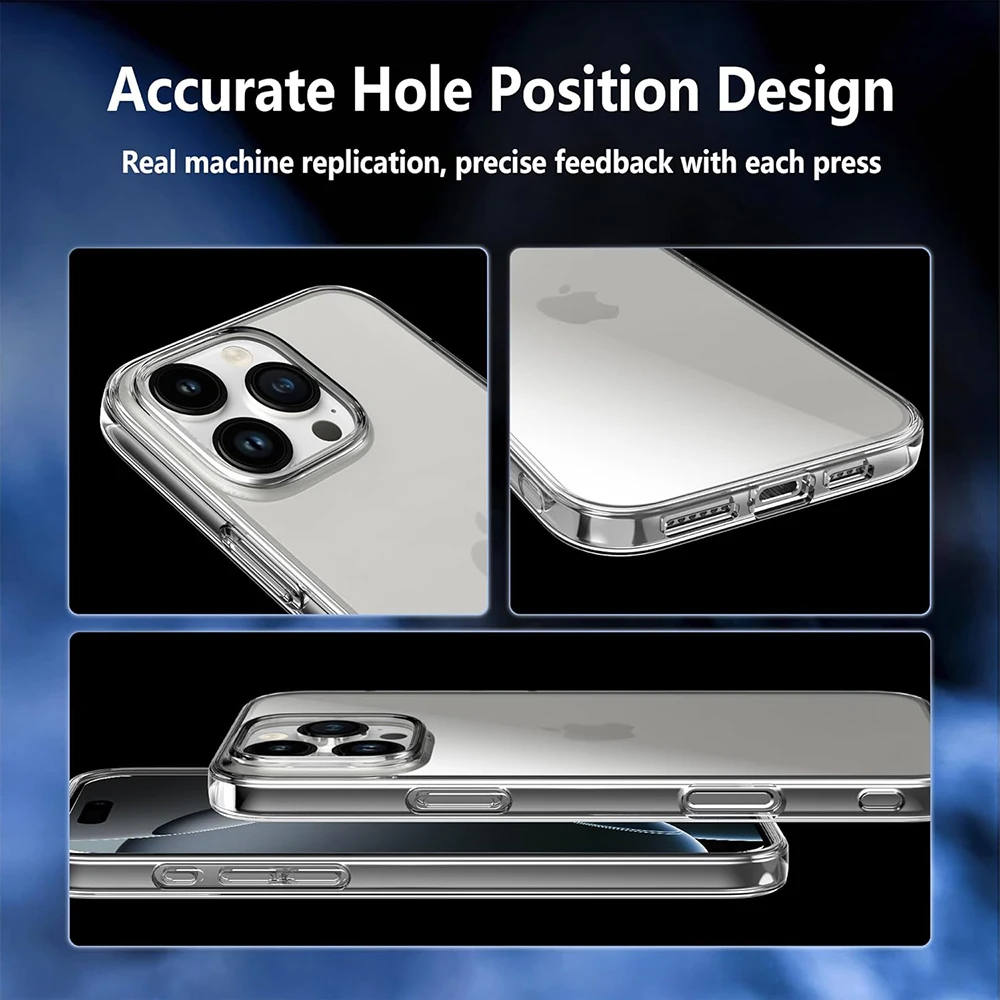 Premium Ultra-Thin Shockproof Silicone Soft Case – Transparent Back Cover