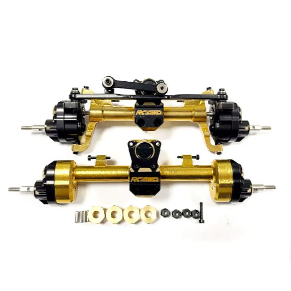 

2x 1 24 Front Rear Axle RC Upgrade Part Brass Complete Rc Front Rear Axle For Axial SCX24 RC Car Part RC Car Accessories