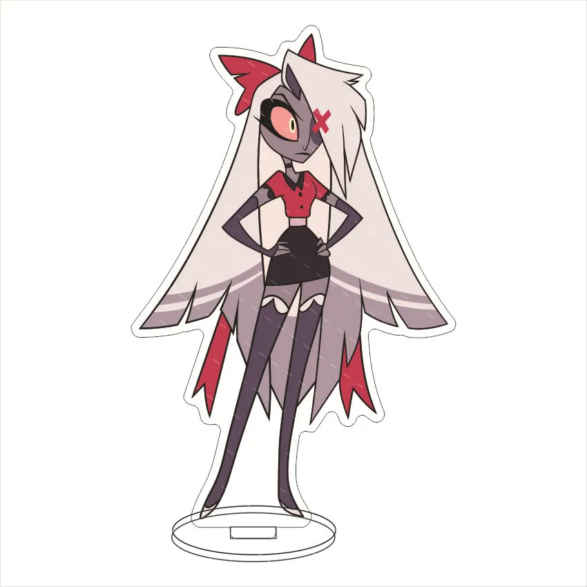 Xinchangda Hazbin Hotel Anime Figure Acrilico Stand Alastor/Angel Dust/Charlie Morningstar/Vaggie Model Statue Desktop Display Standing Figure