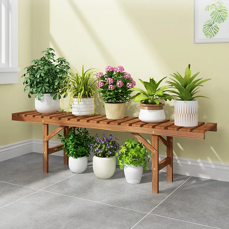 Outdoor Legs Plant Shelf Support Home Backdrop Wooden Flowers Stand Floor Layers Fioriere Da Esterni Decorating Shelf Flower