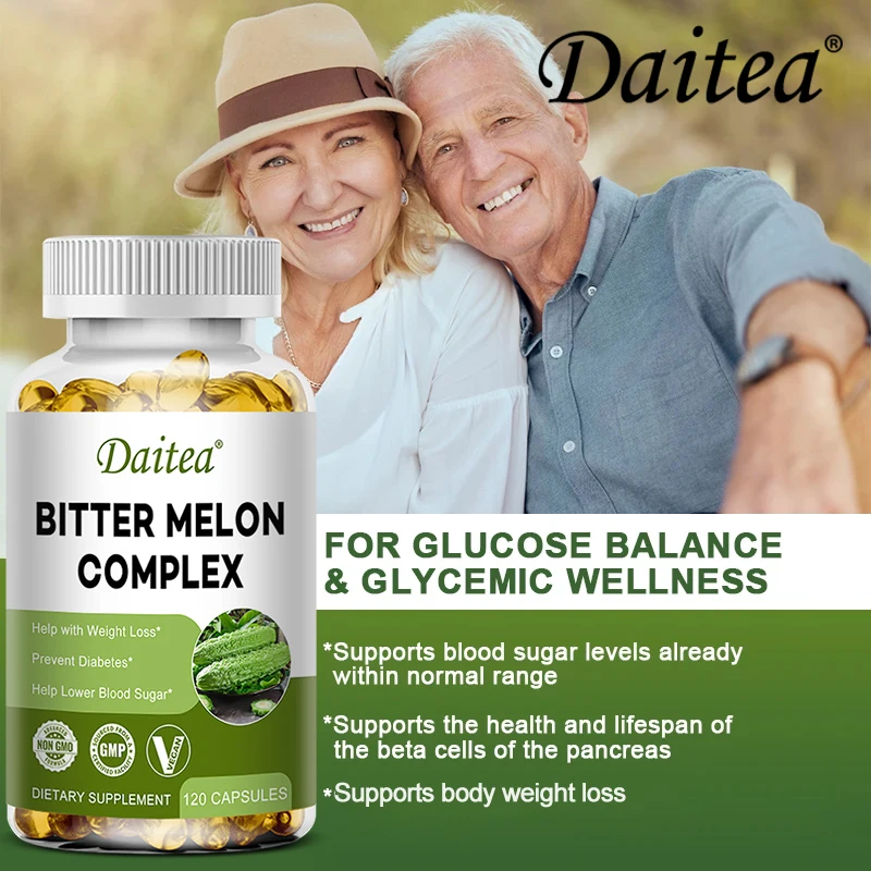 Daitea Natural Bitter Melon Extract Capsules Supports Weight Management Normal Blood Sugar Balance digestive capsules,berberine capsules,reishi capsules,black seed oil capsules,lions mane mushroom capsules
