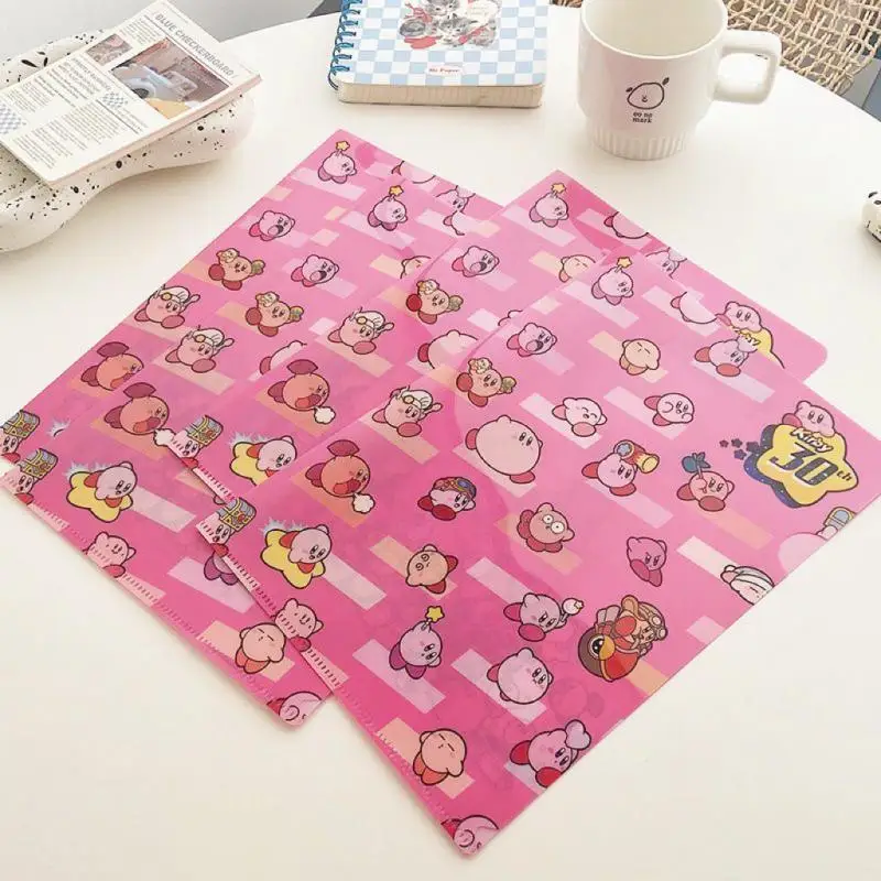 

Мультяшная кавайная симпатичная папка Kirby тестовая бумажная папка A4 сумка для хранения студенческие канцелярские принадлежности из ПВХ Ins подарок подруге подарок на день рождения для девочек