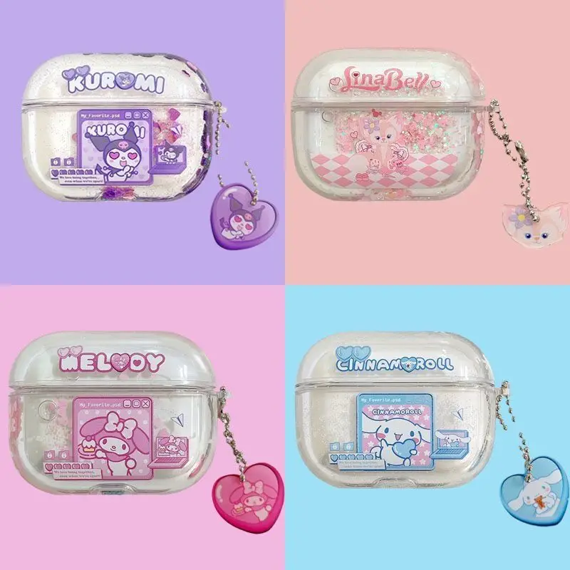 Cartoon Kuromi Sanrio Family Quicksand Apple Airpods 3 Pro 2 Custodia Apple Airpods 1 2 Custodia Cover Custodia Iphone Accessori Per Cuffie