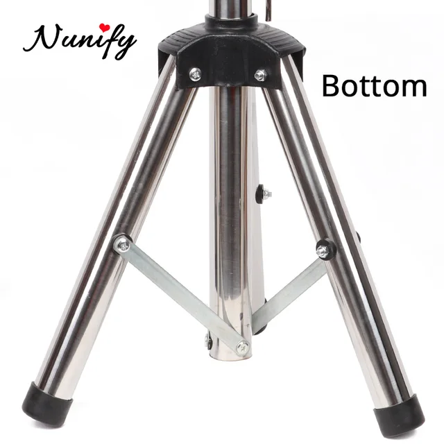 ZQIAN Be Au Ty 55 inch Wig Stand Tripod Adjustable Mannequin Head Stand Tripod Stainless Steel Wig Tripod Stand Wig Head Stand Tripod with Tool Tray