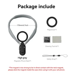 TELESIN Magnetic Neck Mount: Hands - Free POV Stand and Holder (Grey)