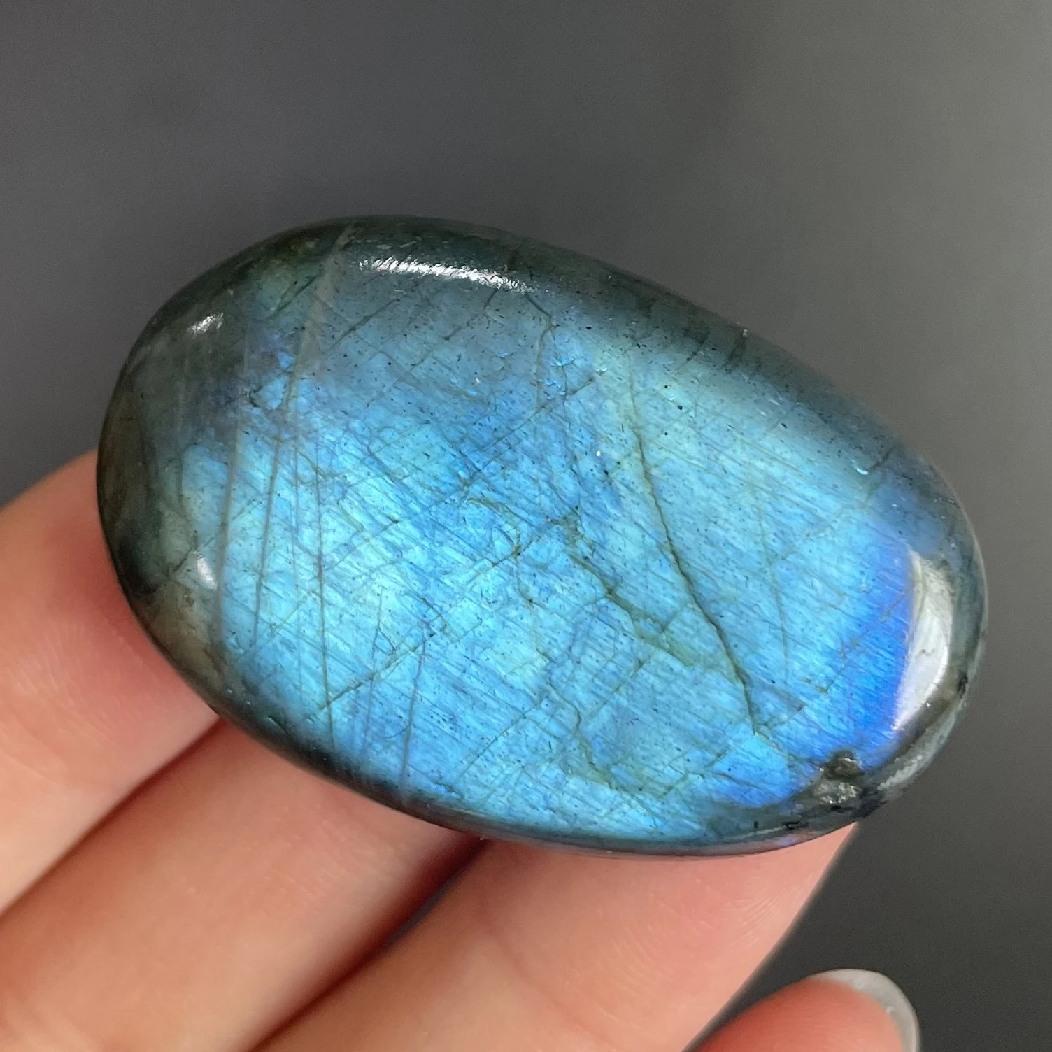 Natural Crystal Labradorite Oval Quartz Polished Reiki Healing Exquisite Room Decor Moonstone