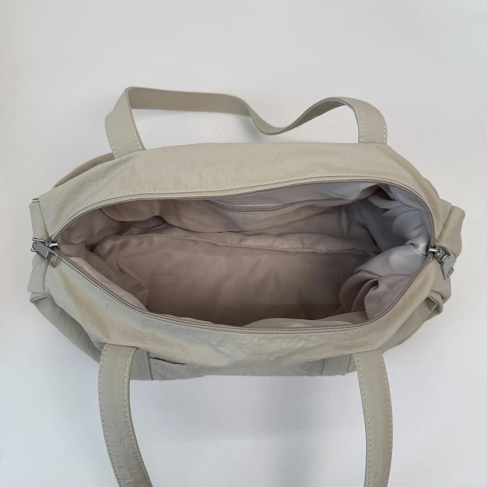 Nylon Tote Bag Large Handbag Casual Tote Purse with Zipper for Women Gym Travel Work