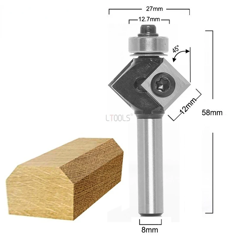 

Abandoned Oblique Angle Cutter Round Cutter Hard Alloy Woodworking Milling Cutter Tow in One Blade Wood Tools for Mechanic