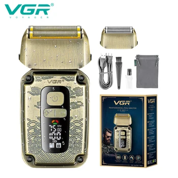 VGR-337 Rasoio Rasoio Elettrico Macchina da Barba Portatile Impermeabile Barba Trimmer Ricaricabile Tagliacapelli Rasoio in Metallo per Gli Uomini 1