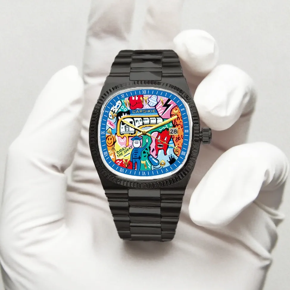 ساعة كوارتز رجالية كوميدية بقرص كرتوني علوي كاجوال...