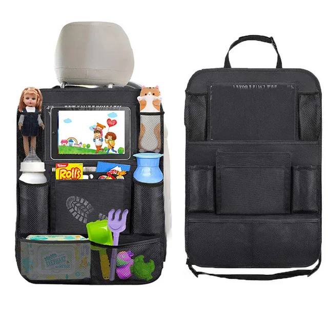 Auto Organizer Car Seat Back  Multi-Pocket Storage Bag Tablet Holder Automobiles Interior Accessory Stowing Tidying Bag 1PCS