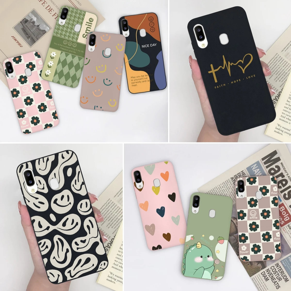 Per Samsung A30 A30S Custodia Per Telefono Trendy Pattern Cover Posteriore In Silicone Opaco Morbido Per Samsung Galaxy A30 S A 30 Funda Shell Coque