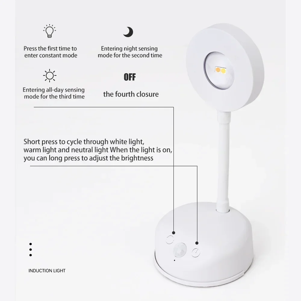 LED 스포트라이트 모션 센서 조명, 무선 충전식, 침실 벽화 거실 센서 램프, 실내 조명, 야간 조명