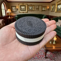 Customizable Biscuit - Shaped Herb Grinder & Spice Crusher for Kitchen and Smoking Accessories (Black Biscuit)
