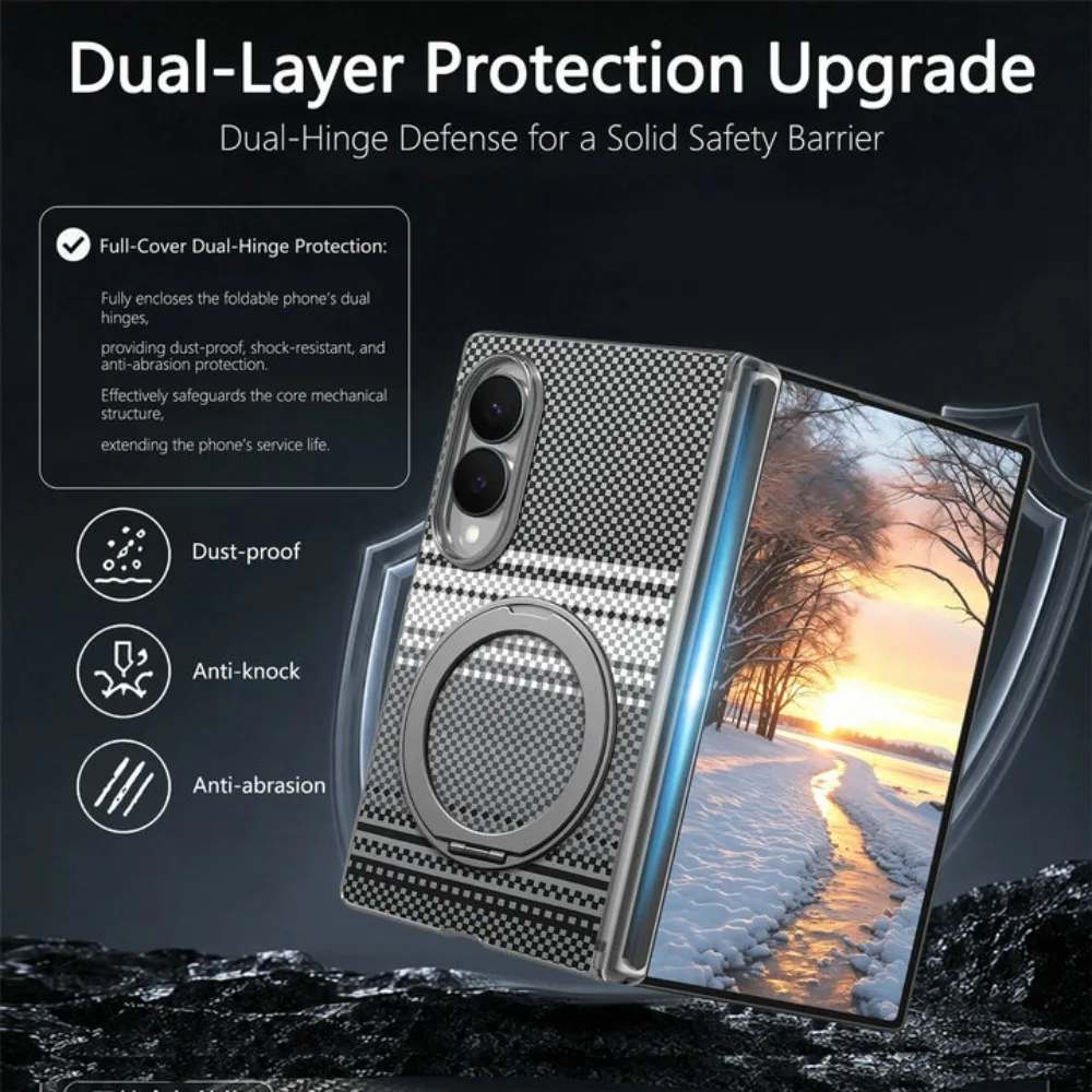 Luxury Ring Magnet Back Cover with Wide Stand – Premium Case