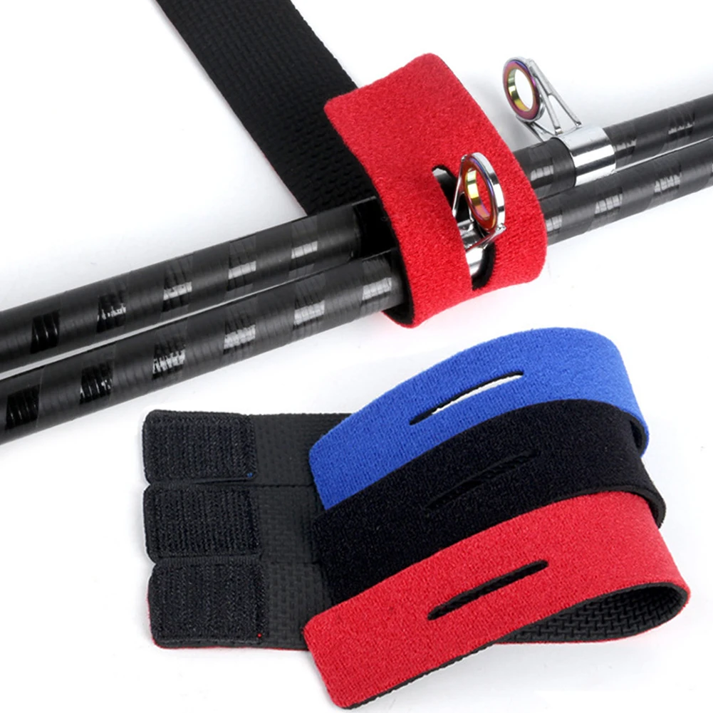 Fishing Rod Tie Holder Adjustable Fit Tackle Elastic Wrap Band Holder  Fishing Accessory Fishing Rod Wrap Strap Multi-Functional