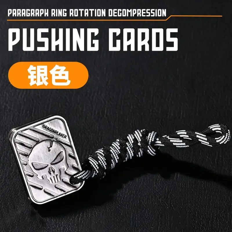 String version push card snap coin Fidget toy for adults, metal magnetic Fidget slider, Cliker coin EDC stress relief toy