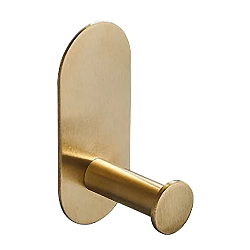 

2X Wall Mounted Hand Towel Bar Rack Brushed Gold Stainless Steel Round Toilet Paper Holder Hardware Accessories,10Cm