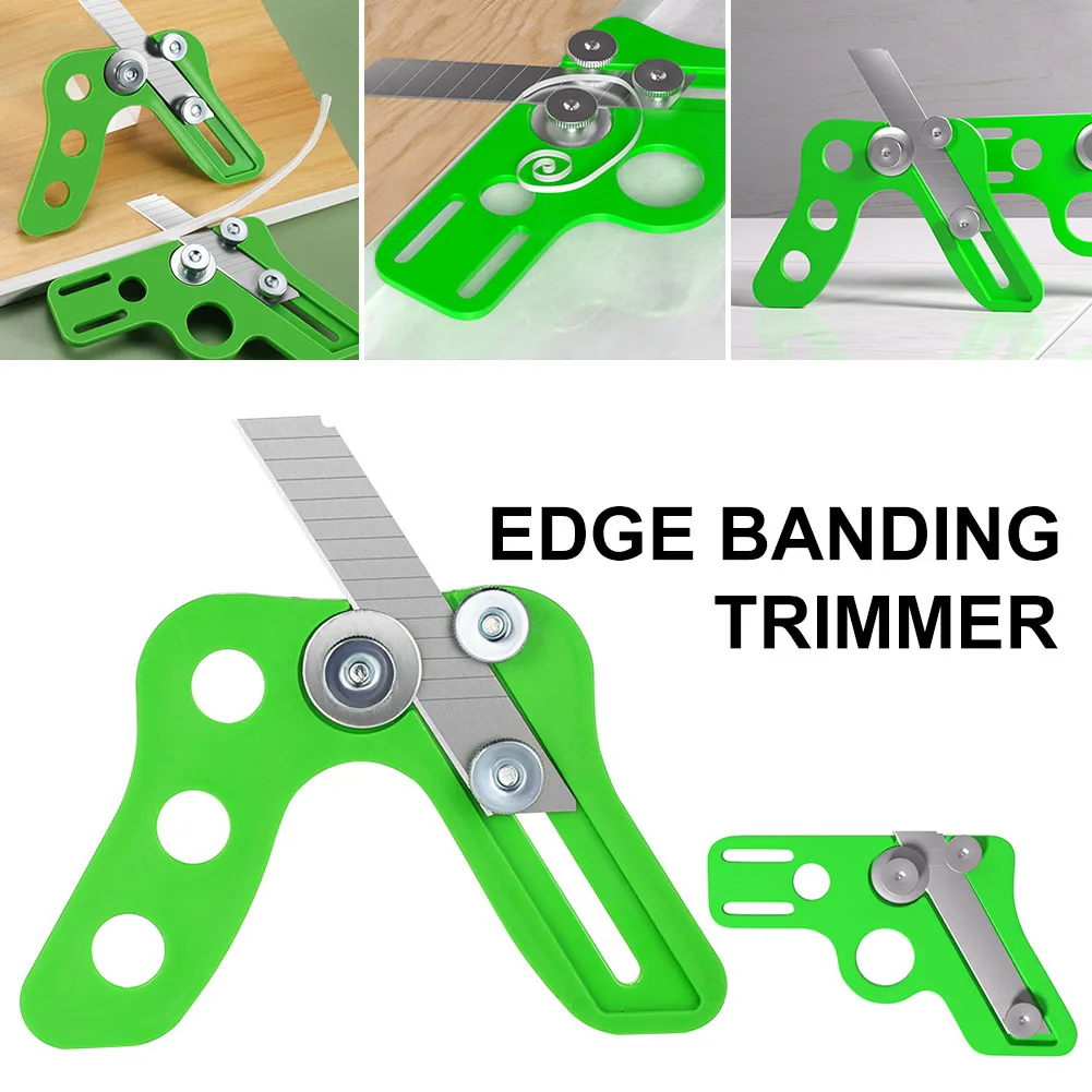 Edge Banding Trimmer Veneer Edge Cutter Tool Veneer Edge Trimmer with Retractable Blade Woodworking Cutter Manual Trimming Tool woodworking veneer double sided trimming knife mini manual edge banding trimmer abs t10 double sided edge trimmer