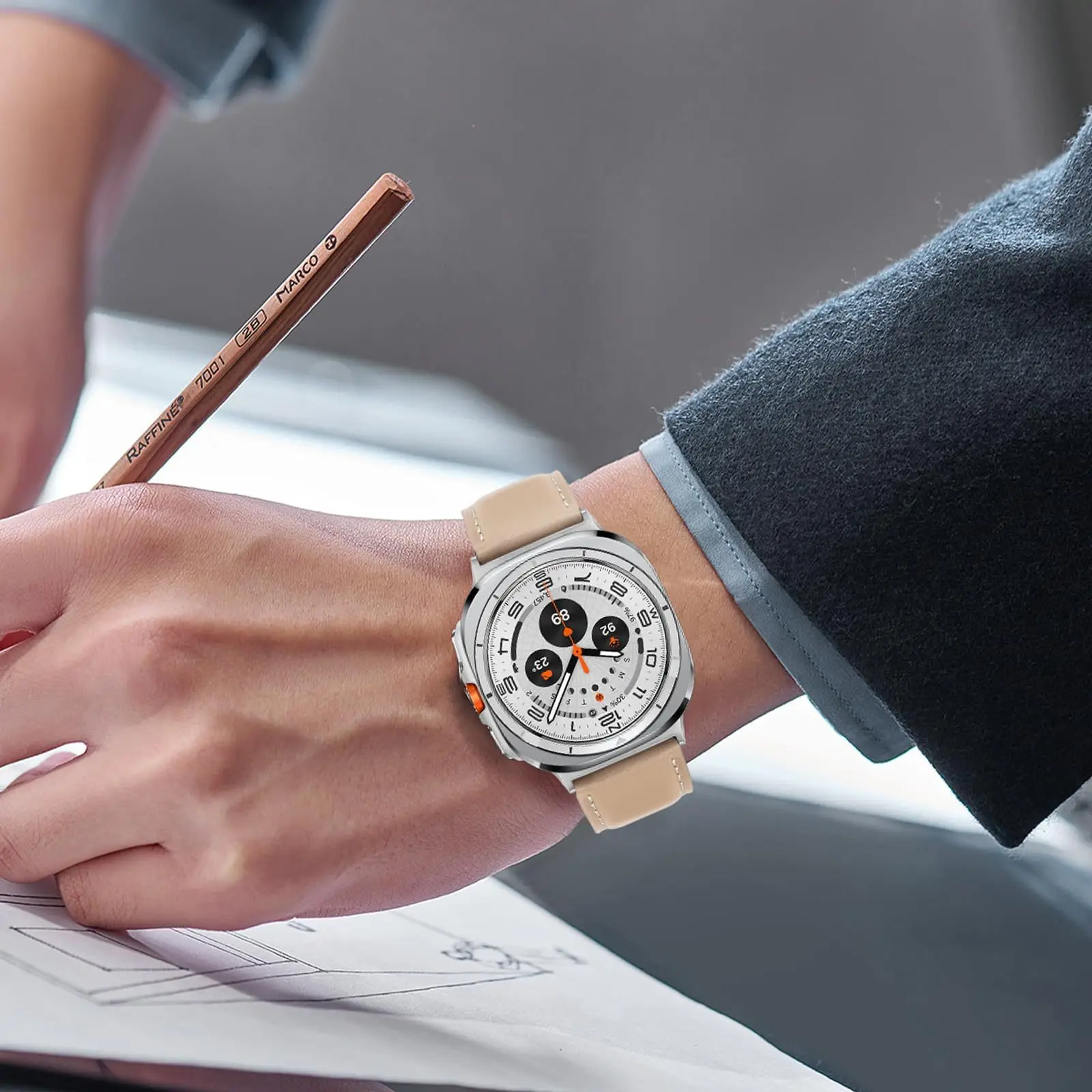 Premium Leather Watch Strap - Classic Wristband with Quick Release