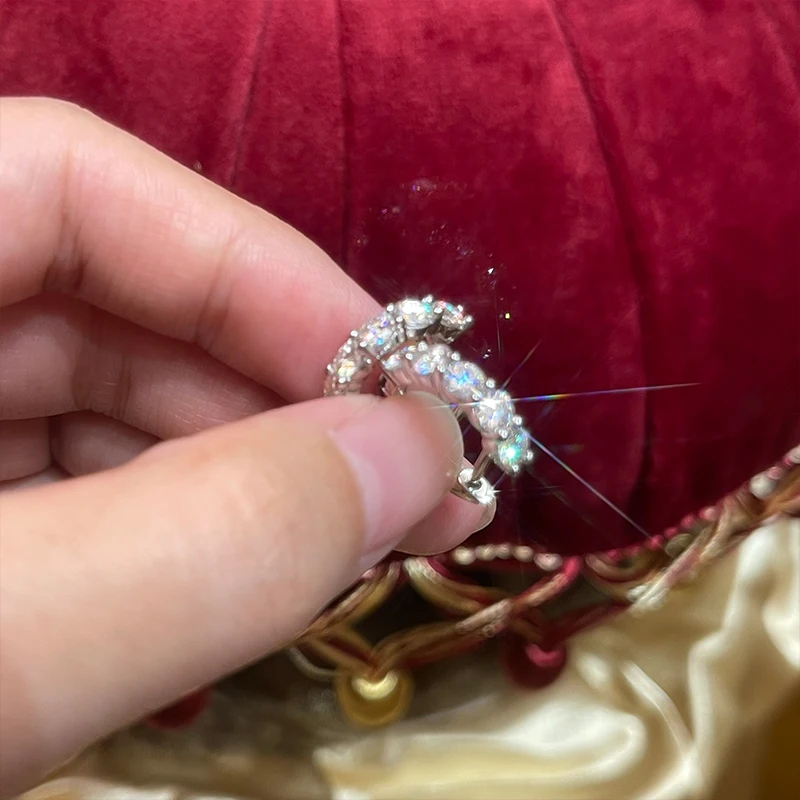 1 Paio Di Orecchini A Perno In Argento Sterling 925 Di Lusso Da Donna