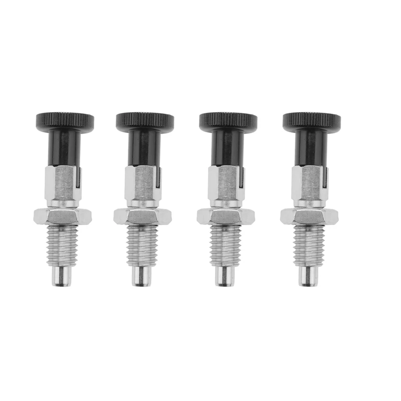 

Promotion! 4X M10 Stainless Steel Self Locking Index Plunger Pin With Self Locking Function For Dividing Head For Position Locat