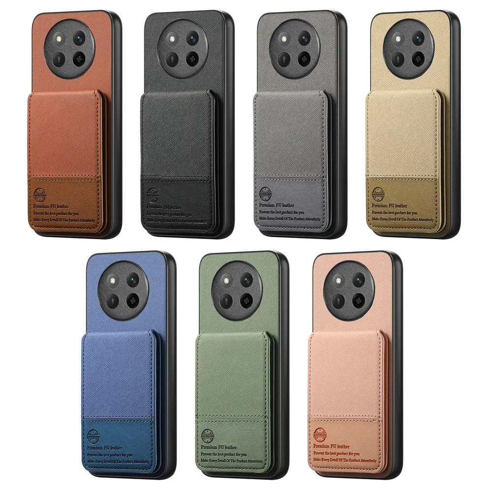Enhanced Leather RFID Wallet Holder with Shockproof Protection and Card Stand Feature