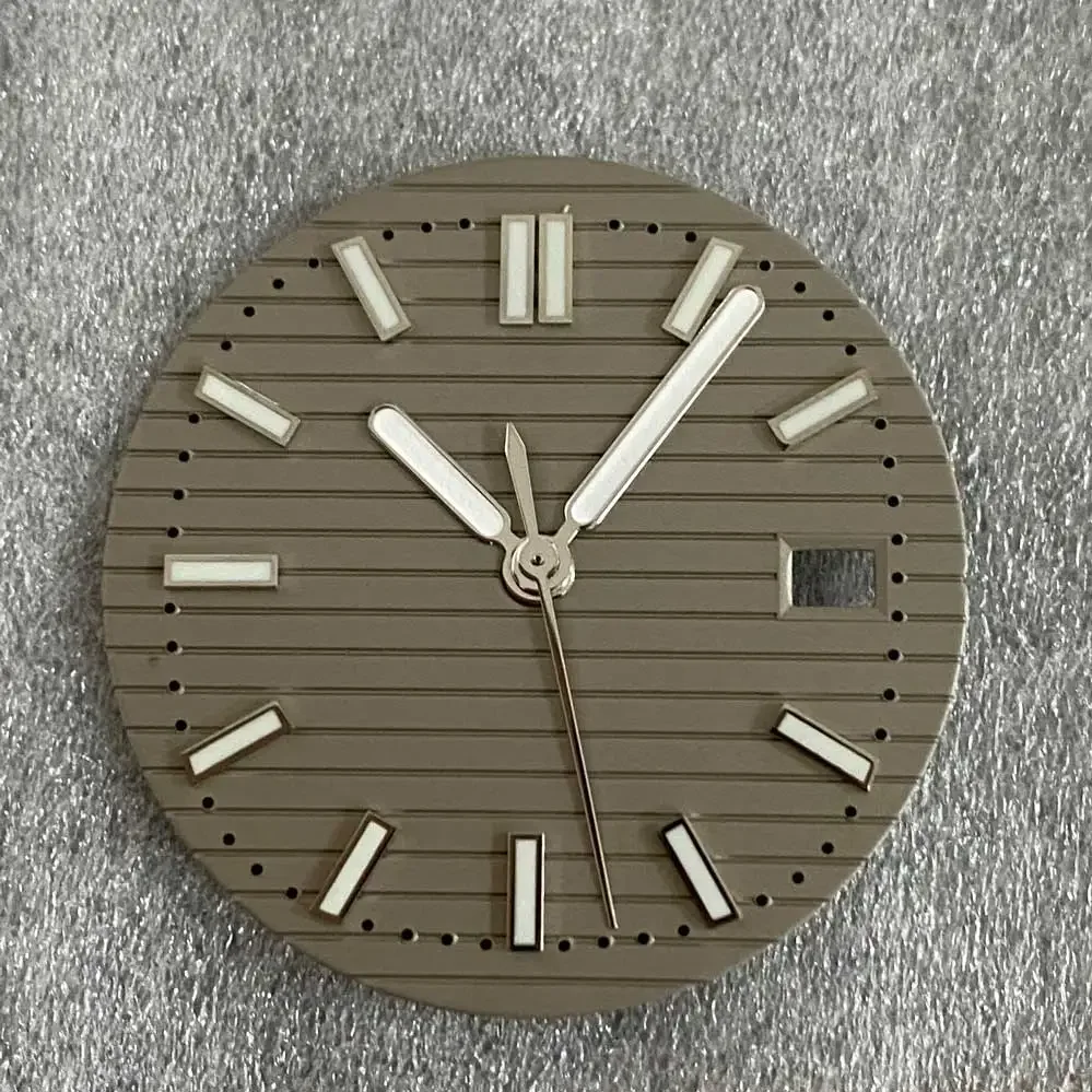 30.5mm Watch Dial Hands Accessory Green Luminous Strip Nail Men's Watch Replacements Parts for Nautilus NH35/NH36 Movement