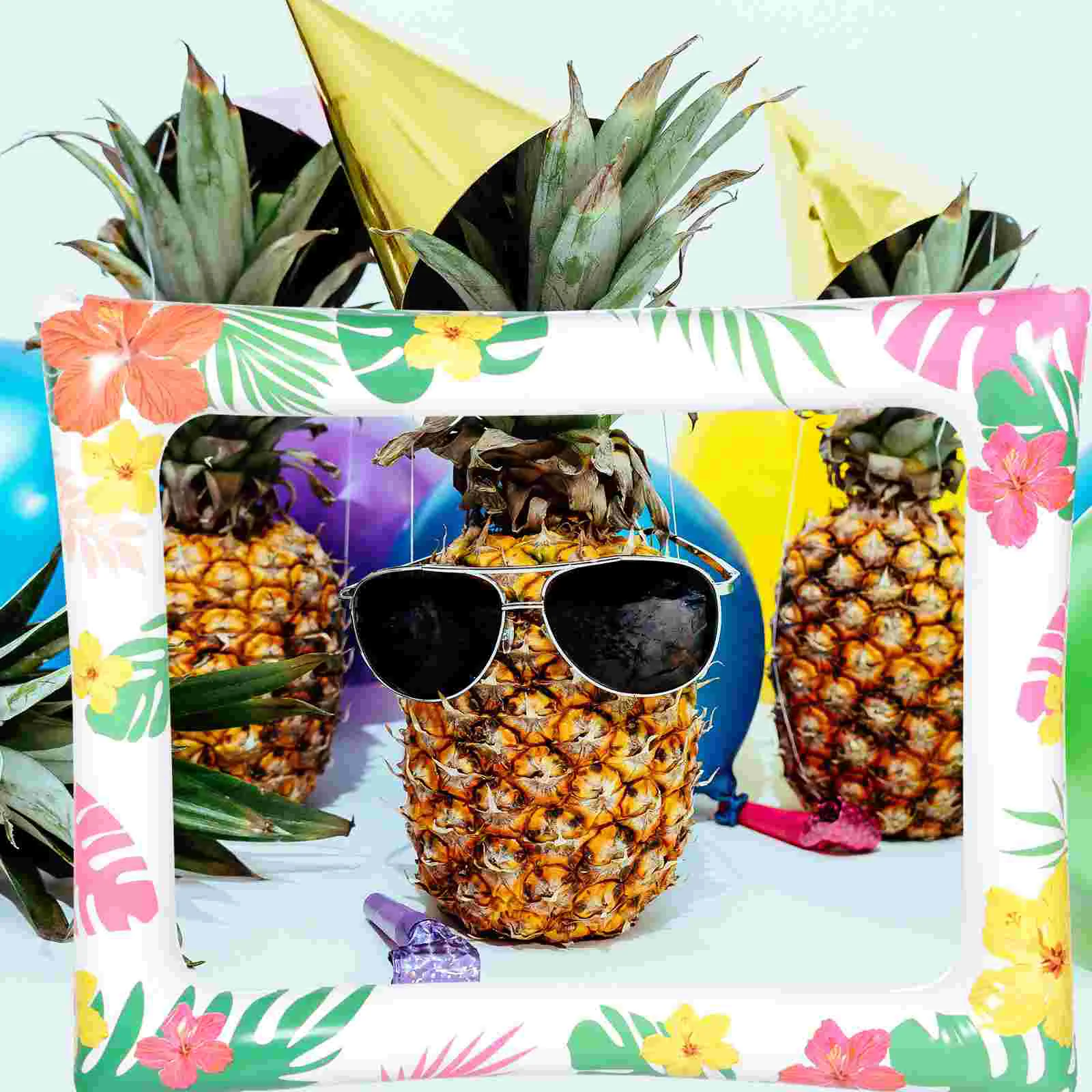 Inflatable Photo Frame Decorative Selfie Picture Wedding Summer Party Accessory Hawaii Supply Festival Prop