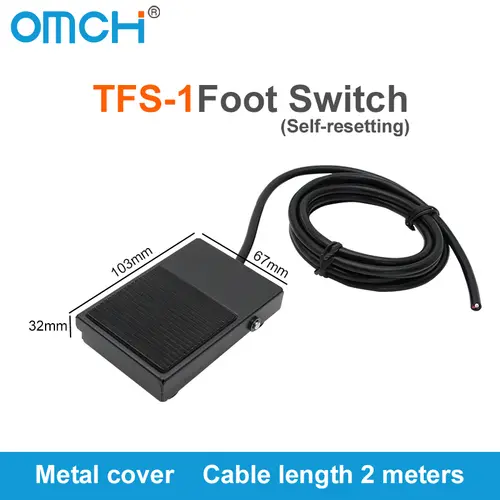 OMCH Foot Switch TFS201 Foot Switch LT4 Pedal Switch with Cable EKW-5A- B machine control switches - Image 18
