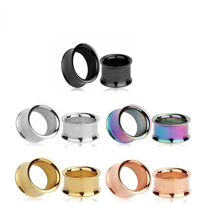 1pc G23 Titanium Ear Tunnels Plugs Flesh Cylindrical Inner Thread Ear