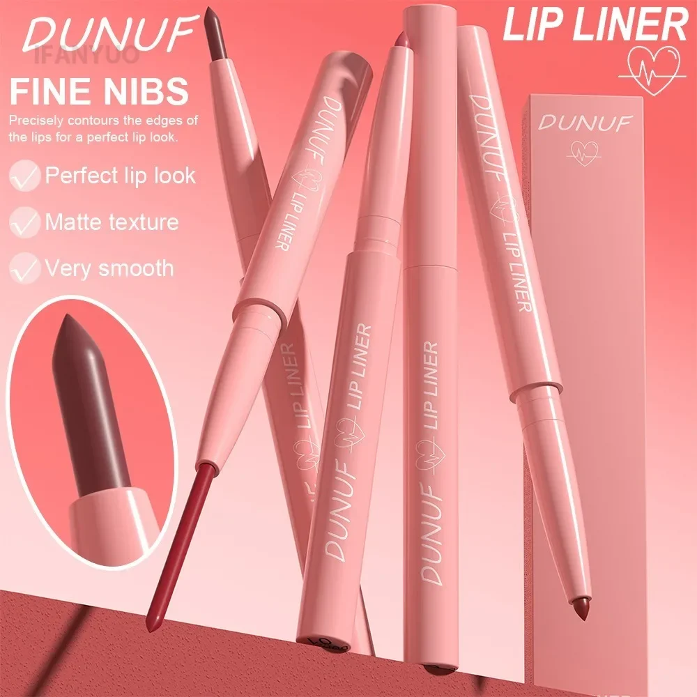 Tapered Nib Lip Liner Pencil Long-Lasting Matte Creamy Plumping Lip Stain Waterproof Natural Nude Brown Slim Lip Liner Makeup 5
