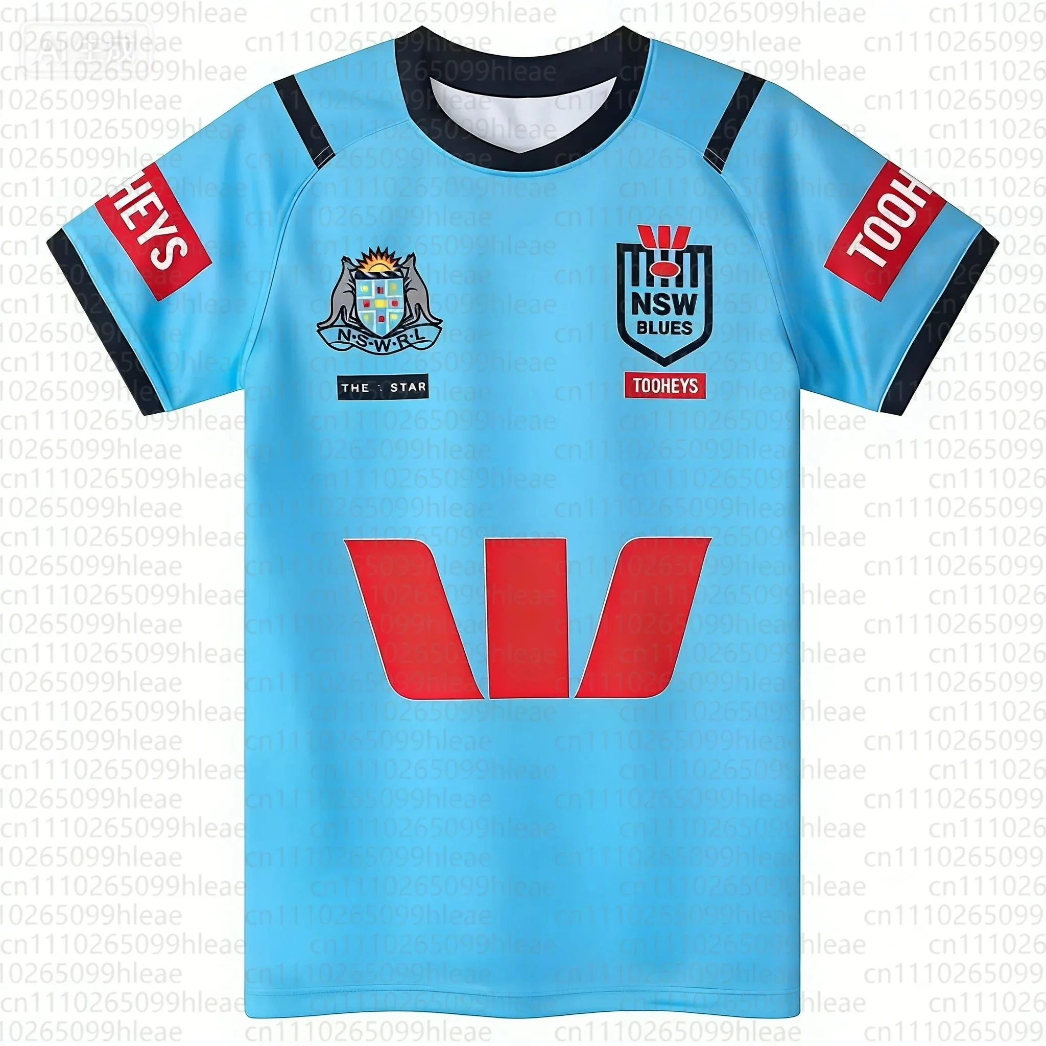 여름 뉴 호주 NRL NSW 블루스 트레이닝복 성인 및 아동용 동일 스타일 및..