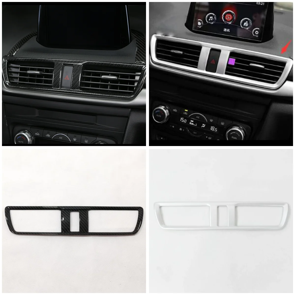 

Аксессуары для Mazda 3 Axela 2017 2018 из углеродного волокна, внешний вид автомобиля, ближний свет, задняя крышка, отделка, Стайлинг автомобиля