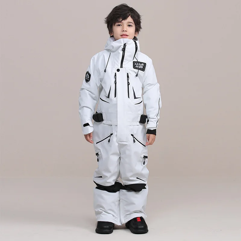 Children Ski Suit One Piece Boy Snow Sets Windproof Waterproof Warm Girl Jumpsuit Snowsuit Snowboard Skiing Suits Snow Clothes