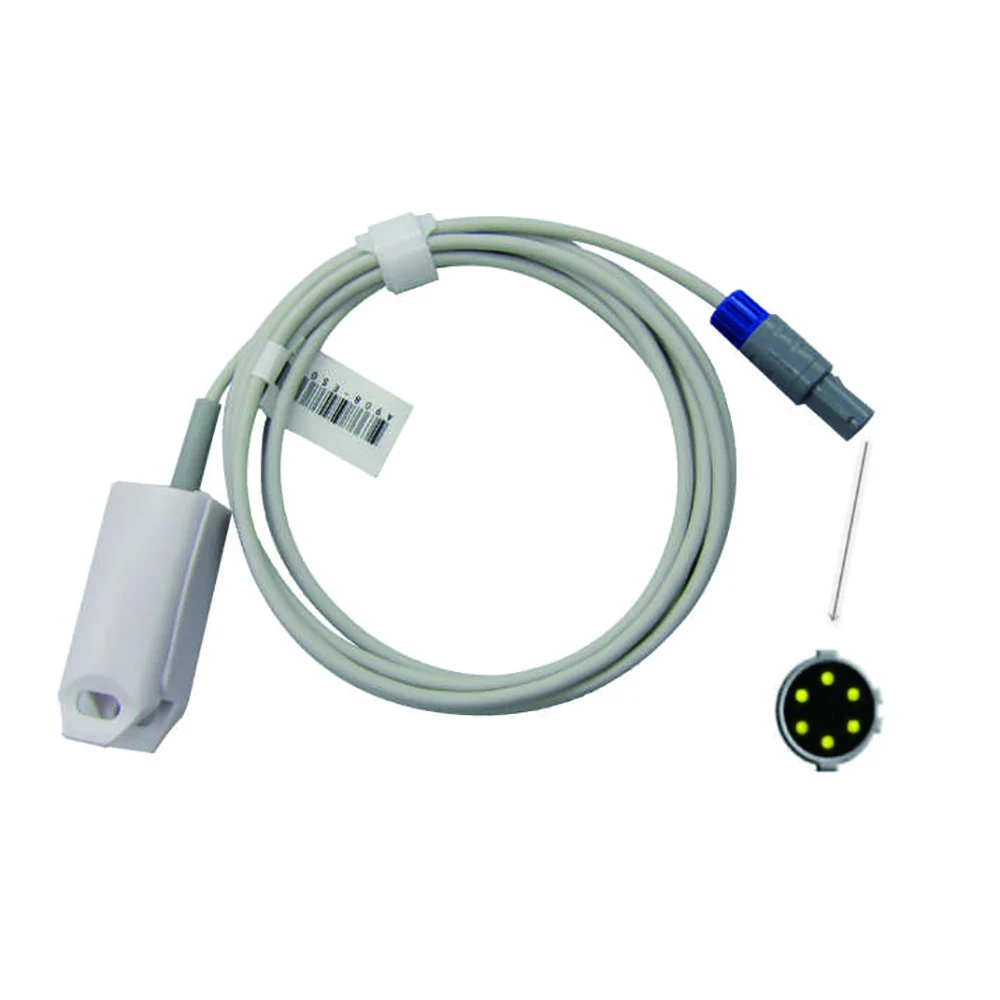 

Compatible Jeteem 6 Pin Double Slot Monitor, Reusable SPO2 Prob Sensor for Pulse Oximeter Blood Oxygen Saturation Monitoring
