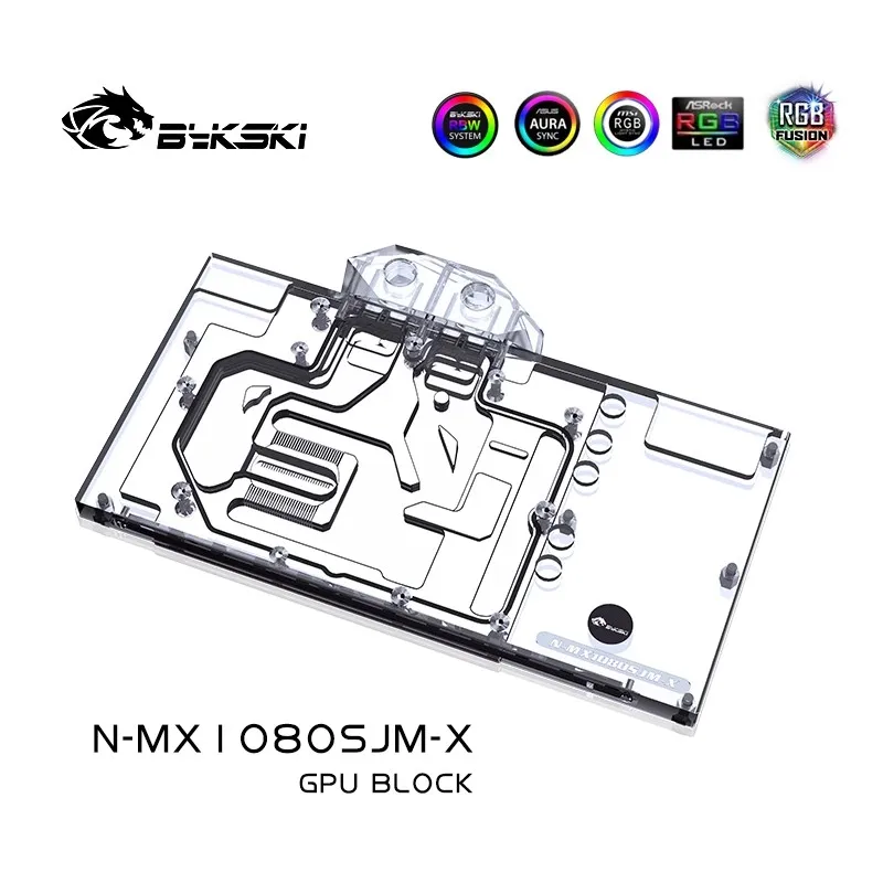 BYKSKI Full Cover Graphics Card Water Block use for Palit/MAXSUN